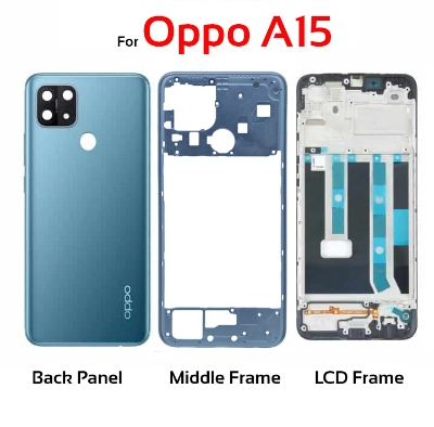 Picture of Full Body Housing For Oppo A15/A15s Front LCD Frame Panel, Middle Bezel Frame and Back Panel