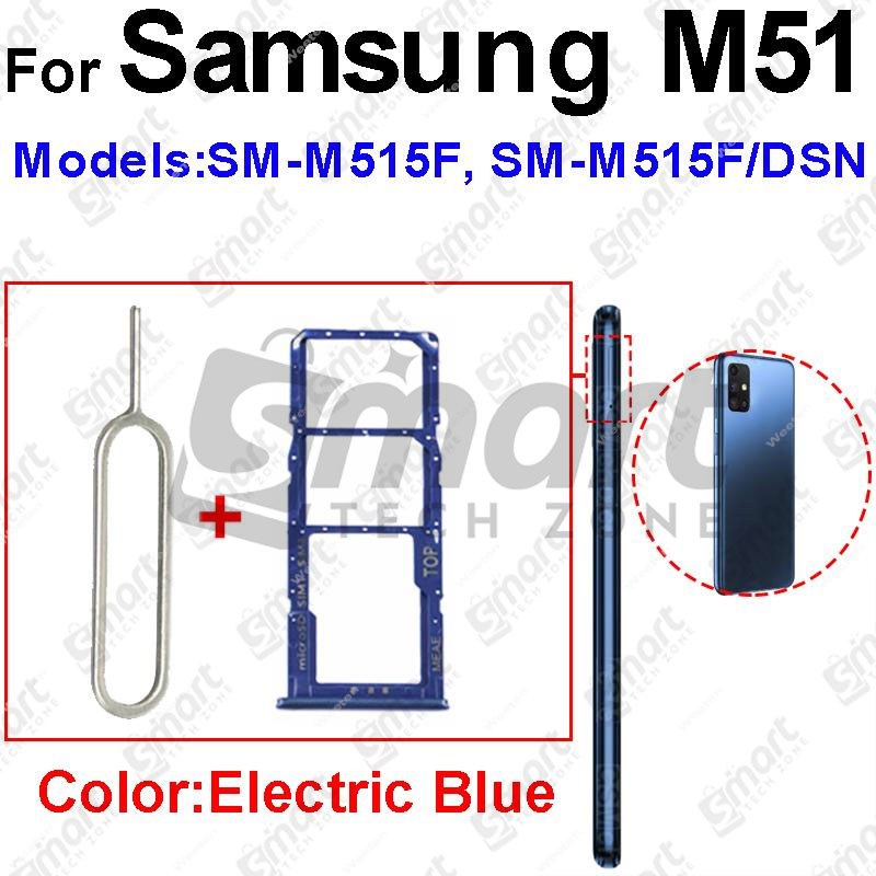 Picture of SIM Card Tray Slot Reader Adapter  for Samsung Galaxy M51 M515 (Free High Quality Sim Ejector Pin)