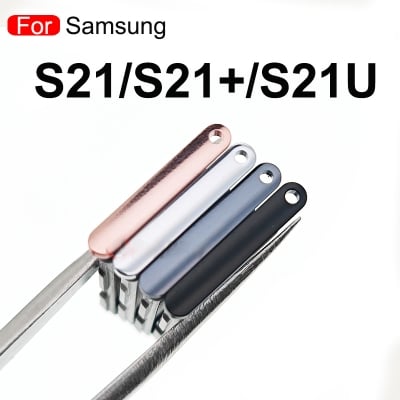 Picture of Samsung Galaxy S21 S21 Plus S21 Ultra Dual SIM Tray Replacement Slot Holder for SM-S928U Tray Repair Part with Opening Needle (Sim Ejector)