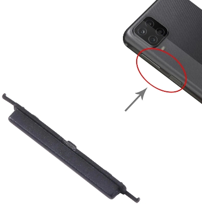 Picture of Compatible with Samsung Galaxy A12 SM-A125 External Side Buttons Volume Control Button Outside Side Keys (Black)