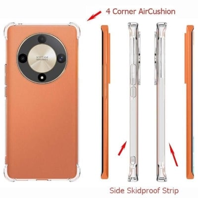 Picture of Shockproof Back Cover Case for Honor X9a / Honor X9b 5G | Raised Bump for Camera & Screen Protection | Ultra Clear Soft Silicone Back Cover for Honor X9a / Honor X9b 5G | (Transparent)