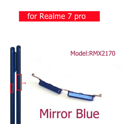 Picture of Volume Button Out Side Key For Realme 7 Pro RMX2170 External Side Buttons (Blue)
