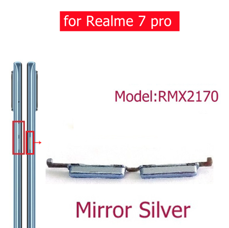 Picture of Volume Button Out Side Key For Realme 7 Pro RMX2170 External Side Buttons (Blue)