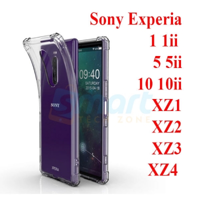 Picture of Shockproof Back Cover Case for For Sony Experia 11ii 5 5ii 10 10ii XZ1 XZ2 XZ3 XZ4 Raised Bump for Camera & Screen Protection | Ultra Clear Soft Silicone Back Cover for Shockproof Back Cover Case (Transparent)
