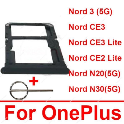 Picture of Sim Tray SD Card Tray Holder Card Compatible with Oneplus 1+ Nord 3 Nord CE2 Lite CE3 Lite Nord N20 N30 With Sim Ejector Pin Replacement Part