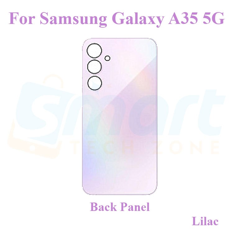 Picture of For Samsung Galaxy A35 5G Back Panel Housing With/Without Camera Glass Back shell Replacement Spare Parts-Black
