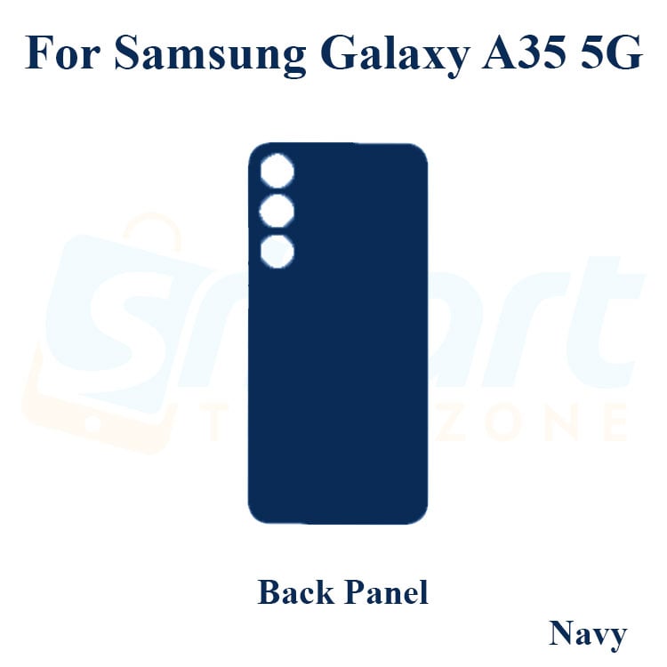 Picture of For Samsung Galaxy A35 5G Back Panel Housing With/Without Camera Glass Back shell Replacement Spare Parts-Black