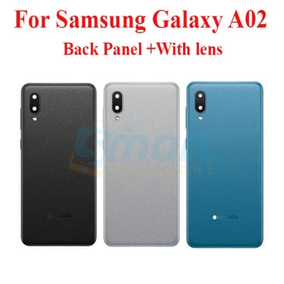 Picture of For Samsung Galaxy A02 LCD Frame + Back Panel Housing + Without Camera Glass Back shell Replacement Spare Parts
