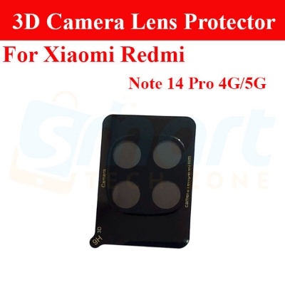Picture of 3D Back Camera Lens Glass Protector for Xiaomi Redmi Note 14/ 14 Pro / 14 Pro Plus 4G 5G | Full Camera Coverage I 3D Lens Shield I Oil Resistant