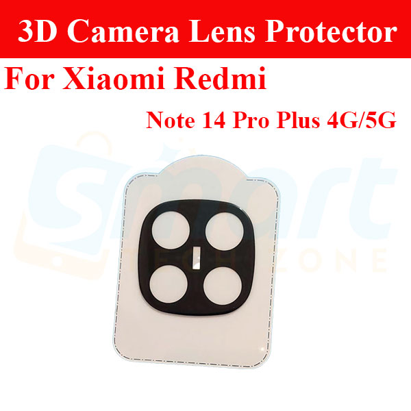 Picture of 3D Back Camera Lens Glass Protector for Xiaomi Redmi Note 14/ 14 Pro / 14 Pro Plus 4G 5G | Full Camera Coverage I 3D Lens Shield I Oil Resistant