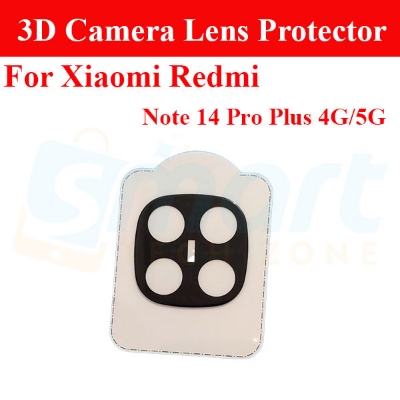 Picture of 3D Back Camera Lens Glass Protector for Xiaomi Redmi Note 14/ 14 Pro / 14 Pro Plus 4G 5G | Full Camera Coverage I 3D Lens Shield I Oil Resistant