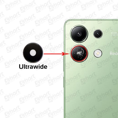 Picture of Camera Main Glass Lens for Xiaomi Redmi Note 13 4G (23129RAA4G / 23124RA7EO / 23129RA5FL) Replacement Part (Not Tempered Camera Glass Protector)