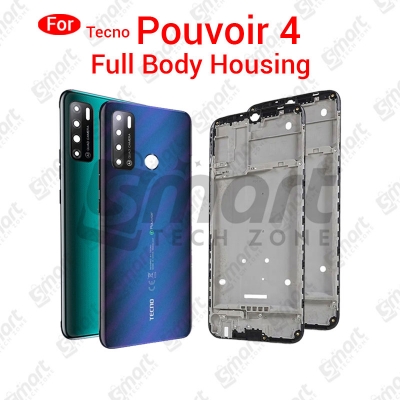 Picture of Tecno Pouvoir 4 Full Body Housing With Camera Glass (LCD Frame, Side/Middle Frame, Back Panel/Backshell)