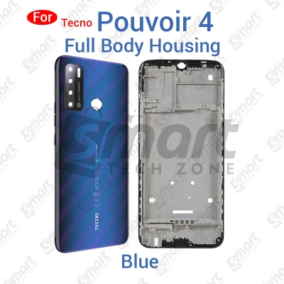 Picture of Tecno Pouvoir 4 Full Body Housing With Camera Glass (LCD Frame, Side/Middle Frame, Back Panel/Backshell)