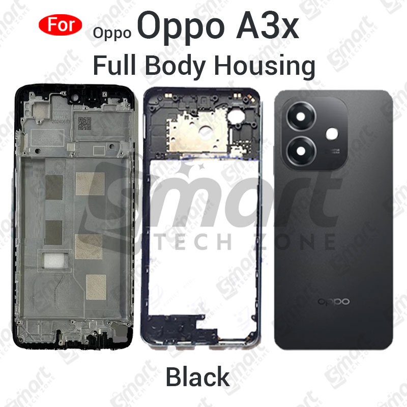 Picture of Oppo A3x Full Body Housing With Camera Glass (LCD Frame, Side/Middle Frame, Back Panel/Backshell)