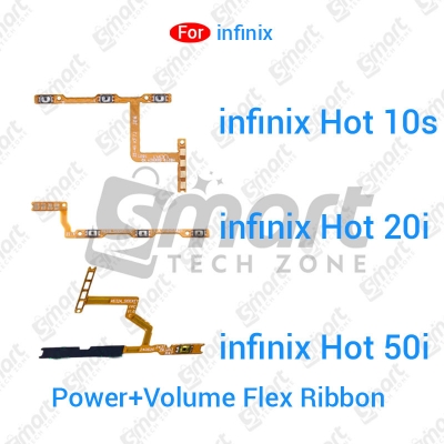 Picture of Power Button Volume Switch On Off Key Flex Cable For infinix Hot 10s 20i 50i Side Volume Up Down Buttons Flex Cable Replacement Parts