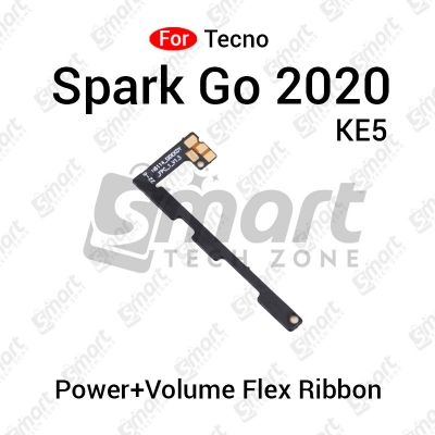 Picture of Power Button Volume Switch On Off Key Flex Cable For Tecno Pop 6 Pro Spark 4 Lite Spark Go 2020 2024 Side Volume Up Down Buttons Flex Cable Replacement Parts