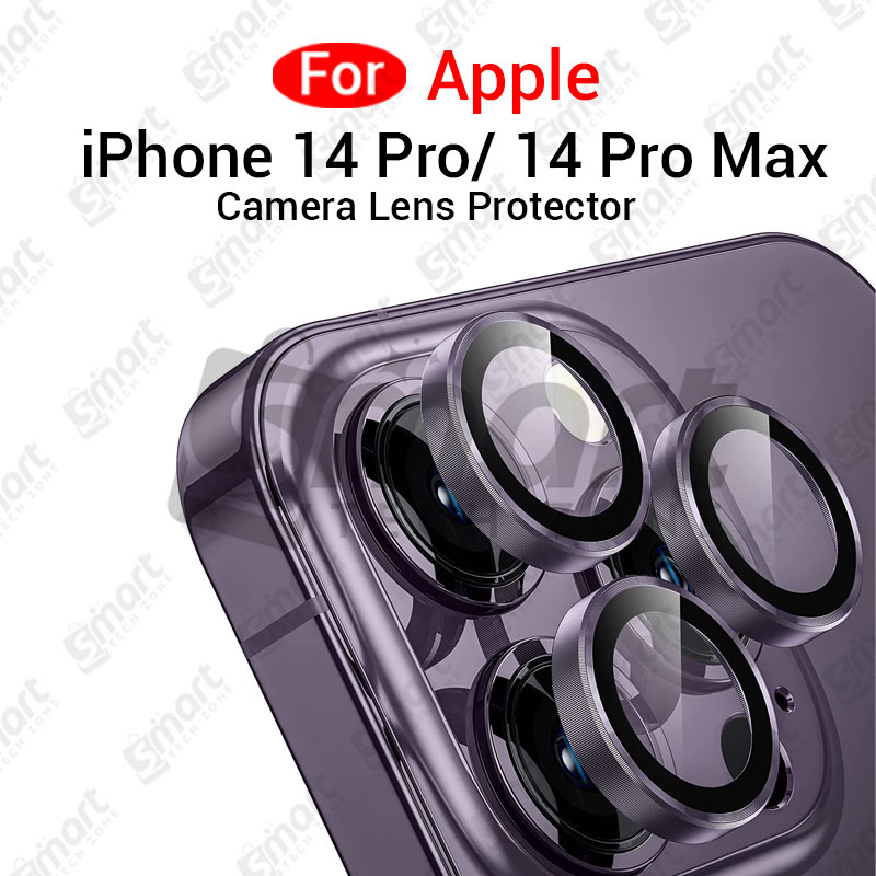 Picture of For Apple iPhone 14 Pro 14 Pro Max  All Colour Camera Protector Metal Ring Tempered Glass Camera Lens Protector