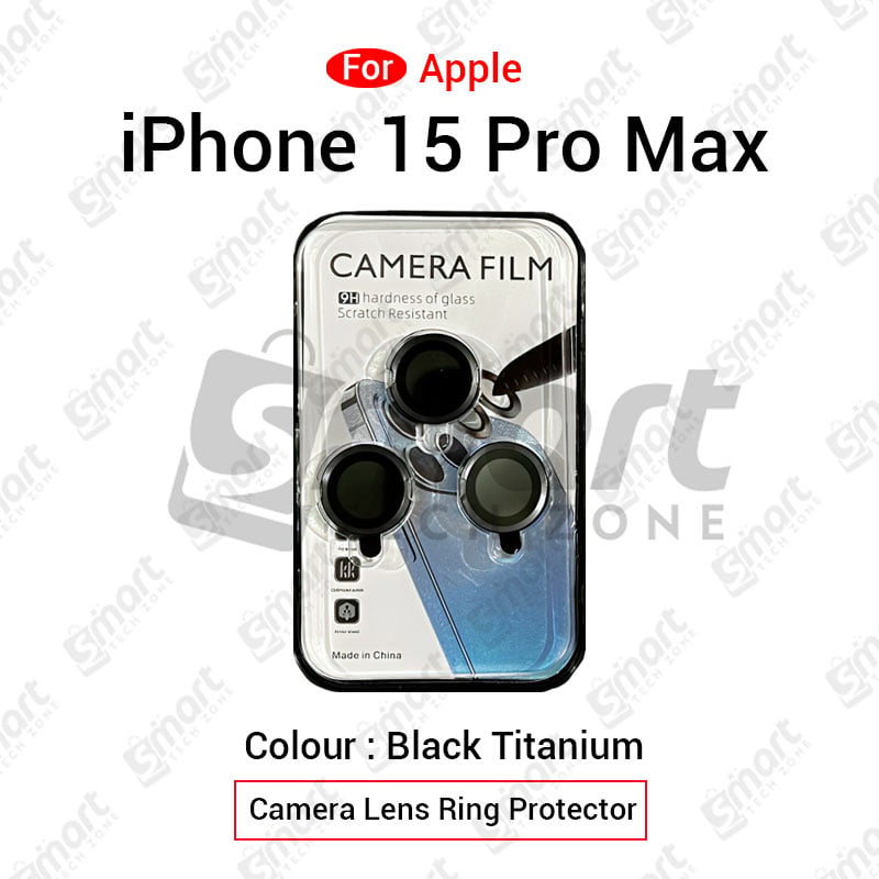 Picture of Apple iPhone 15 Pro Max Camera Lens Protector Ring Film Protection Tempered Premium Quality