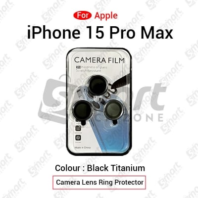 Picture of Apple iPhone 15 Pro Max Camera Lens Protector Ring Film Protection Tempered Premium Quality