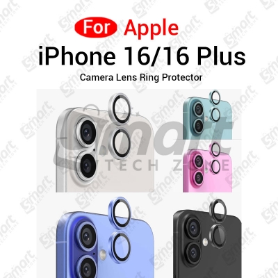 Picture of For Apple iPhone 16 16 Plus All Colour Camera Protector Metal Ring Tempered Glass Camera Lens Protector