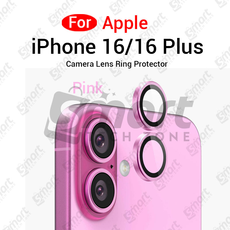 Picture of For Apple iPhone 16 16 Plus All Colour Camera Protector Metal Ring Tempered Glass Camera Lens Protector