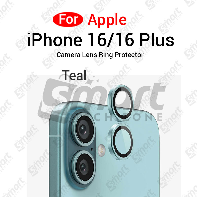 Picture of For Apple iPhone 16 16 Plus All Colour Camera Protector Metal Ring Tempered Glass Camera Lens Protector