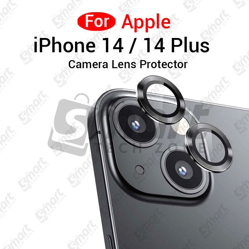 Picture of For Apple iPhone 14 14 Plus All Colour Camera Protector Metal Ring Tempered Glass Camera Lens Protector