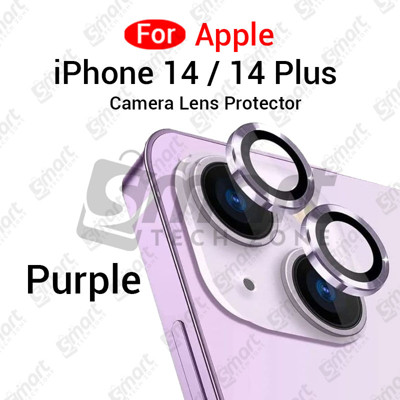 Picture of For Apple iPhone 14 14 Plus All Colour Camera Protector Metal Ring Tempered Glass Camera Lens Protector