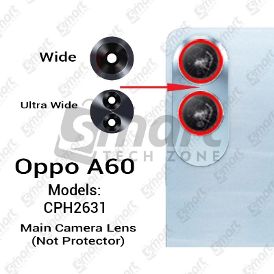 Picture of Camera Main Glass Lens for Oppo A60 (CPH2631) Replacement Part (Not Tempered Camera Glass Protector)