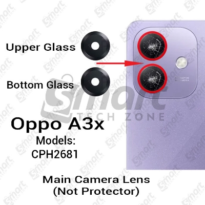 Picture of Camera Main Glass Lens for Oppo A3x (CPH2681) Replacement Part (Not Tempered Camera Glass Protector)