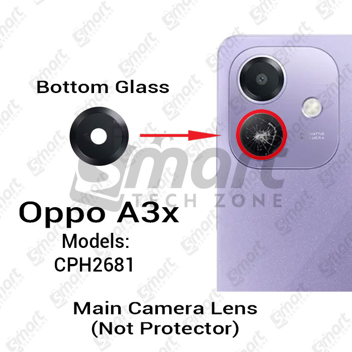 Picture of Camera Main Glass Lens for Oppo A3x (CPH2681) Replacement Part (Not Tempered Camera Glass Protector)