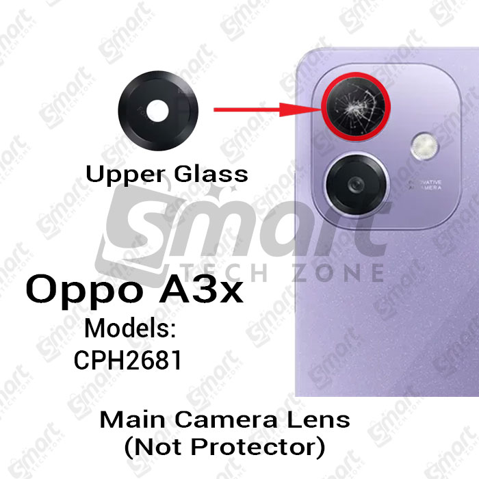 Picture of Camera Main Glass Lens for Oppo A3x (CPH2681) Replacement Part (Not Tempered Camera Glass Protector)