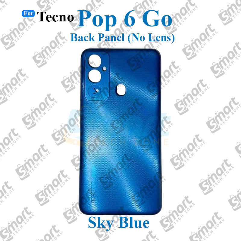 Picture of For Tecno Pop 6 Go BE6j Back Panel/Backshell/ Casing With Logo and Without Camera Glass -All Colors Available