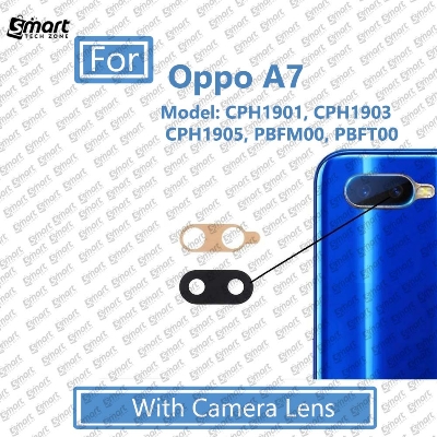Picture of For Oppo A7 (CPH1901, CPH1903, CPH1905, PBFM00, PBFT00)  Main Camera  Glass  With Lens Replacement Part (Not Tempered Camera Glass Protector)