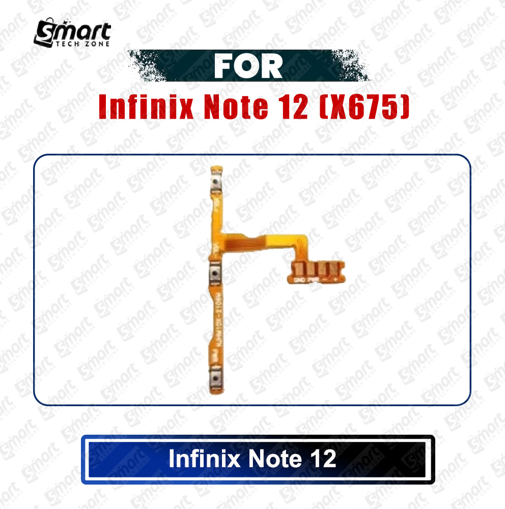 Picture of Infinix Note 12 (X675) Power on / off Switch Button Side Volume Up Down Buttons Flex Cable Replacement Parts