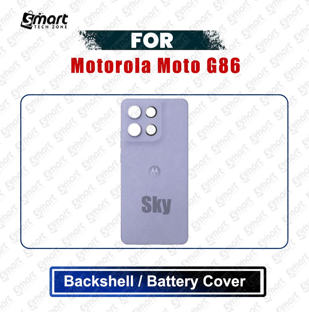Picture of Motorola Moto G86 (XT2527-2) Back Panel/Backshell/Battery Cover Casing With Logo Without Camera Glass -All Colors Available Replacement Parts