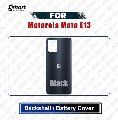 Picture of Motorola Moto E13 Back Panel/Backshell/Battery Cover Casing With Logo Without Camera Glass -All Colors Available Replacement Parts