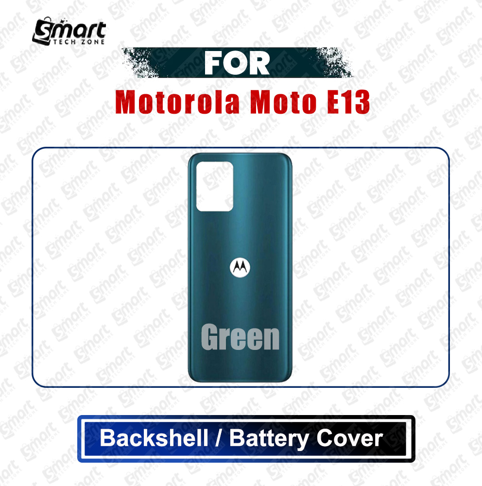 Picture of Motorola Moto E13 Back Panel/Backshell/Battery Cover Casing With Logo Without Camera Glass -All Colors Available Replacement Parts