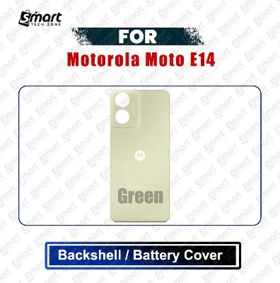 Picture of Motorola Moto E14 Back Panel/Backshell/Battery Cover Casing With Logo Without Camera Glass -All Colors Available Replacement Parts
