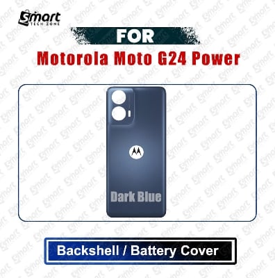 Picture of Motorola Moto G24 Power Back Panel/Backshell/Battery Cover Casing With Logo Without Camera Glass -All Colors Available Replacement Parts