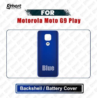 Picture of Motorola Moto G9 Play (XT2083, XT2083-1) Back Panel/Backshell/Battery Cover Casing With Logo Without Camera Glass -All Colors Available Replacement Parts