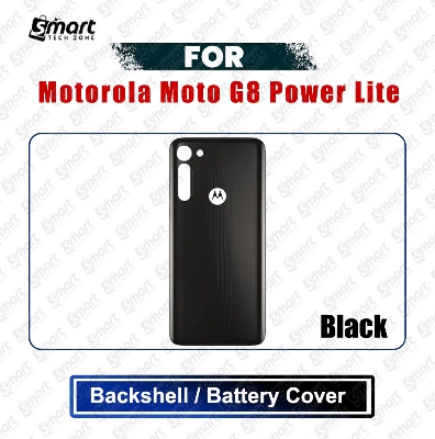 Picture of Motorola Moto G8 Power Lite (XT2055-2) Back Panel/Backshell/Battery Cover Casing With Logo Without Camera Glass -All Colors Available Replacement Parts