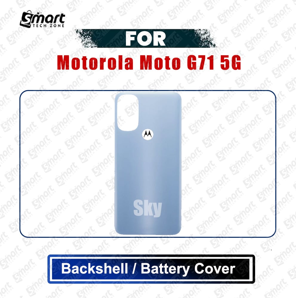Picture of Motorola Moto G71 5G (XT2169-1, XT2169-2) Back Panel/Backshell/Battery Cover Casing With Logo Without Camera Glass -All Colors Available Replacement Parts