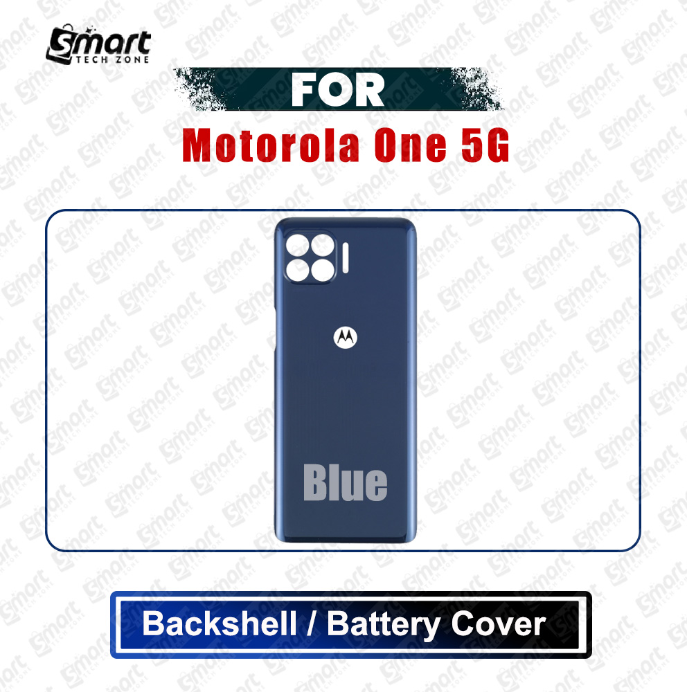 Picture of Motorola One 5G Back Panel/Backshell/Battery Cover Casing With Logo Without Camera Glass -All Colors Available Replacement Parts
