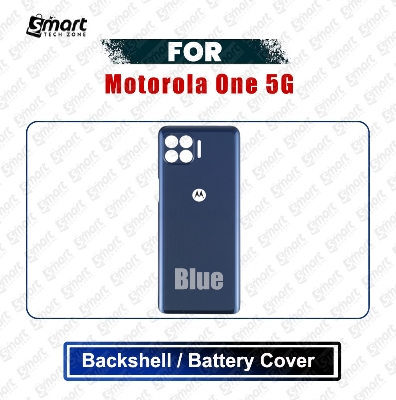 Picture of Motorola One 5G Back Panel/Backshell/Battery Cover Casing With Logo Without Camera Glass -All Colors Available Replacement Parts