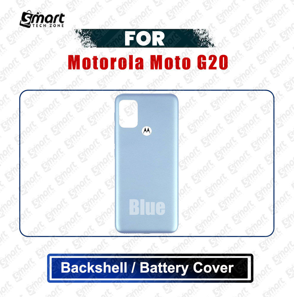 Picture of Motorola Moto G20 (XT2128-1, XT2128-2) Back Panel/Backshell/Battery Cover Casing With Logo Without Camera Glass -All Colors Available Replacement Parts