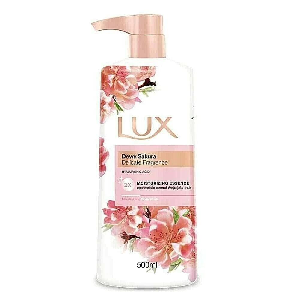 Picture of Thailand product Lux Shower Gel Dewey Sakura Delicate Fragrance Moisturizing Essence Body Wash  500 Ml