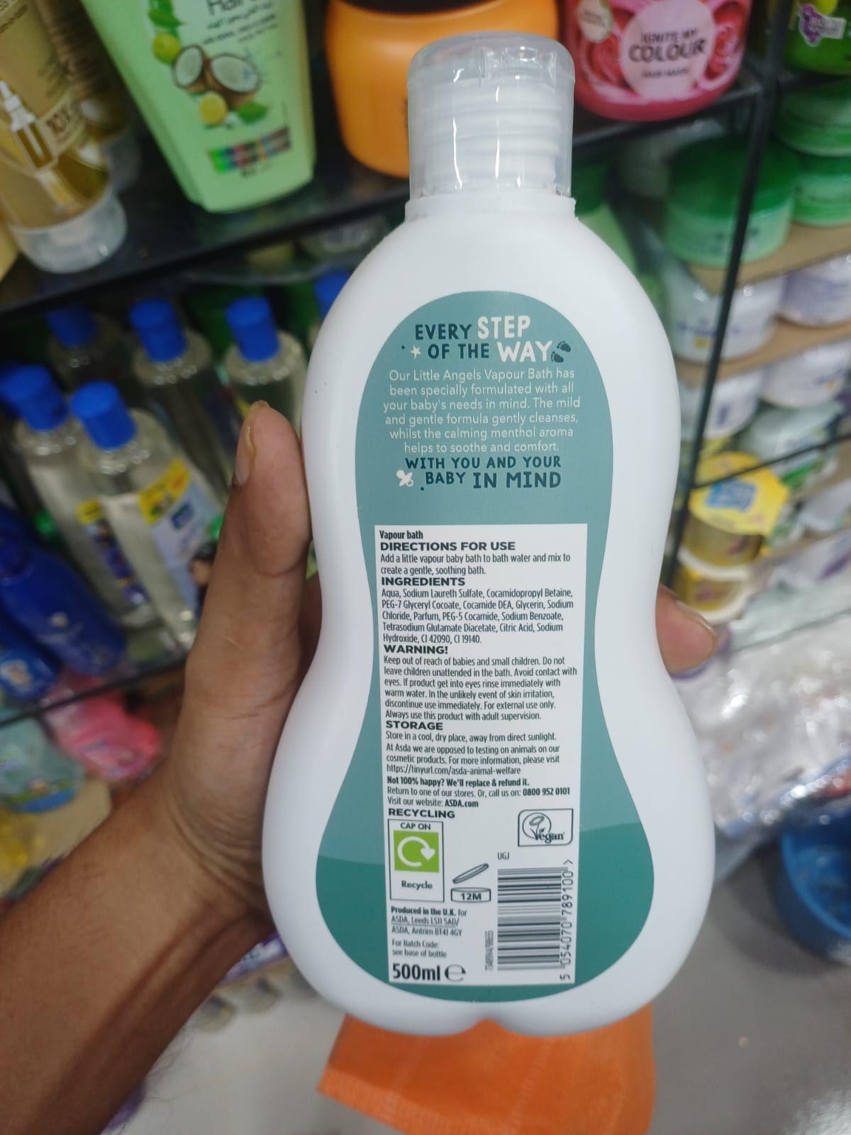 Picture of UK Products ASDA Little Angels Vapour Bath 500ml