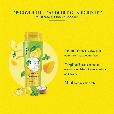Picture of International UAE product Vatika Dandruff Guard Lemon & Youghurt Shampoo 400 ml